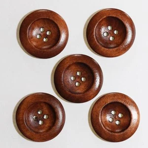 Bouton en Bois 25mm avec 4 Trous - Lot de 10 - Mercerie Couture - Bild 1 von 1