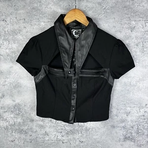 Women’s KillStar Top Gothic Short Sleeve Black Size M - Picture 1 of 4