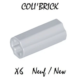 Lego 6538c - 6x Brique / Technic, Axle Connector 2L - Light B. Gray - 59443 NEUF - Imagen 1 de 1