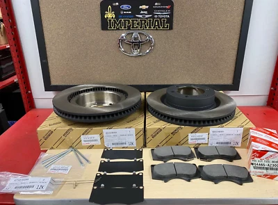 Toyota 4runner 2010-2023 genuino OEM rotores de freno delanteros pastillas TCMC cuñas y pasadores Foto 1 de 4