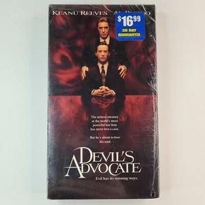Devils Advocate VHS 1998 Keanu Reeves Al Pacino Factory Sealed New Blockbuster - Picture 1 of 4