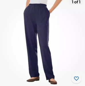 WOMAN WITHIN Lightweight Stretch Knit Pants Several Colors Size Medium - Picture 1 of 13