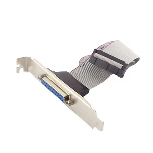 1x Parallel Port Cable DB25 Female to 26 Pin IDC Motherboard header 1FT 30cm - Afbeelding 1 van 5