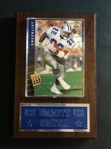 EMMITT SMITH DALLAS COWBOYS CARD SMALL WALL PLAQUE 5x7 Cover