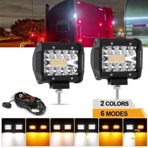 Auxbeam 4" LED Driving Light Fog Lamp Spot Pods For Peterbilt Mack Semi Truck - Picture 1 of 12
