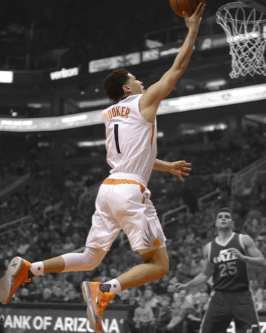 Phoenix Suns DEVIN BOOKER Glossy 8x10 Photo Spotlight Basketball Print Poster Cover