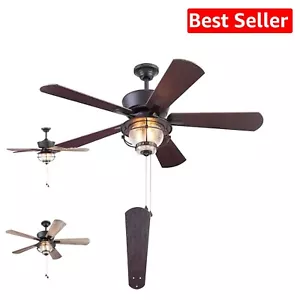 Luxury Matte Bronze LED Ceiling Fan for Bedroom & Living Room - 2400 Lumen Light - Picture 1 of 7