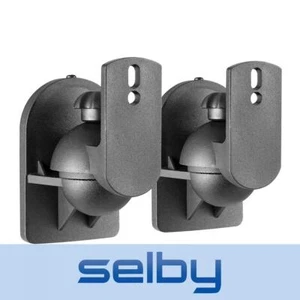 Satellite Speaker Adjustable Pivot Wall or Ceiling Brackets Pair up to 3kg - Picture 1 of 12