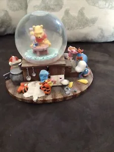 More details for disney snow globe large musical winnie the pooh vintage