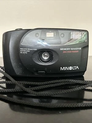 Tested Minolta Memory Maker 35mm Point and Shoot Film Camera Auto Retro Untested - Image 1 of 4