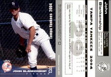 John Blankenship 2004 Grandstand Tampa Yankees #NNO Card *AutographDen*
