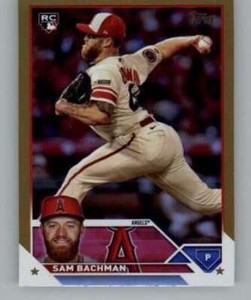 2023 Topps Update Gold Foil #US238 Sam Bachman RC Rookie Angels
