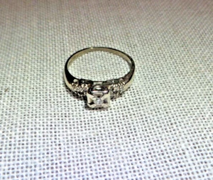 Vintage 14K Weißgold Prism-Lite Diamantring - Bild 1 von 6