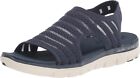 Skechers Women&#39;s Flex Appeal Sporty Comfort Sandals Navy Blue Size 5