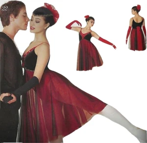 Drama Child Small Lyrical Ballet Dress Dance Costume With Black Gloves New - Picture 1 of 3