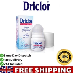 Driclor Antiperspirant Roll On 20ml for Excessive Sweating & Hyperhidrosis - Picture 1 of 6