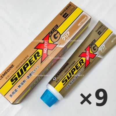 Lot of 9 Cemedine AX-115 Super X Gold 777 Adhesive Clear 135ml set NEW - Image 1 of 4