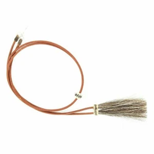 0295302 Corde Stampede in vera pelle con nappe in crine di cavallo - Marrone NUOVE - Foto 1 di 1