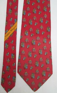 -AUTHENTIQUE cravate cravatte SALVATORE FERRAGAMO  100% soie   TBEG  vintage    - Picture 1 of 4