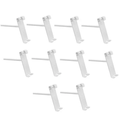 20 PC WHITE 4" Long Gridwall Hooks Grid Panel Display Wire Metal Hanger Retail - Image 1 of 2