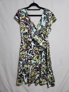 Diana Ferrari Womens Floral Cross Front Bodice Dress Size 14 (4246) - Picture 1 of 7