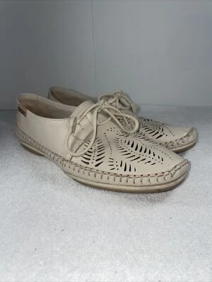 Pikolinos Roma W1R-4780 Marfil Women Size EU 37 US 6.5-7 Lace Up Shoes Leather - Image 1 of 4