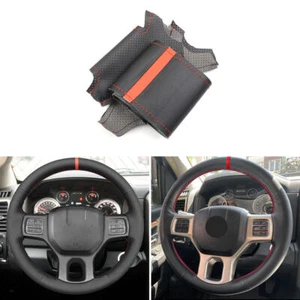 Steering Wheel Leather Cover For Dodge RAM 1500 Classic 2018 2019 2020 2021 2022 - Picture 1 of 10