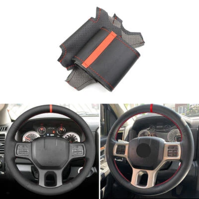 Steering Wheel Leather Cover For Dodge RAM 1500 Classic 2018 2019 2020 2021 2022 - Image 1 of 4