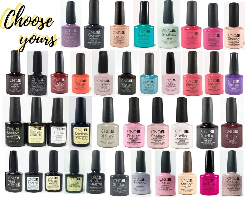 CND Nail Polish Collection-Shellac Top Base Or Shellac Gel Polish - PICK yours - Image 1 of 1