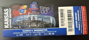 2017 Kansas Jayhawk Shootout Ticket - KS vs. Washington - Sprint Center 12/6/17 - Picture 1 of 1