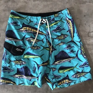 Billabong BoardShorts 36 Mens Fish All over Print Swordfish Surf Fisherman Beach - Picture 1 of 16
