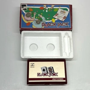 Vintage 1985 Nintendo Game & Watch Black Jack Multi Screen Handheld BJ-60 mit Box - Bild 1 von 24
