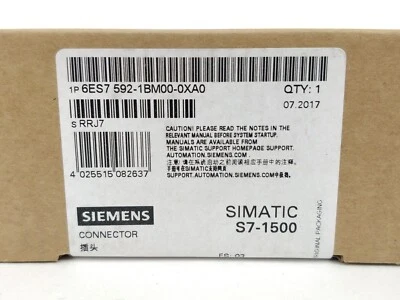 6ES7 592-1BM00-0XA0 New Siemens 6ES7592-1BM00-0XA0 SIMATIC S7-1500 - Image 1 of 3