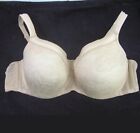 Cacique Modern Lace Covered Bra Ll Balc Size 44C  Tan Beige Nude Cafe