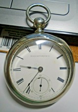 1878 ELGIN POCKET WATCH SIZE 18 11 JEWEL OPEN FACE KEY  WIND AND SET WORKING