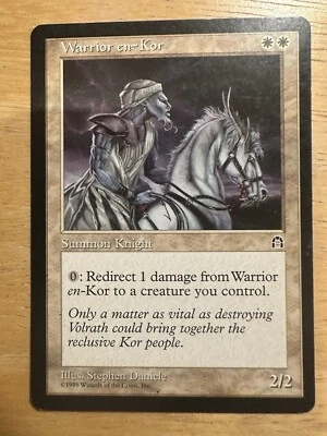 Warrior en-Kor Magic The Gathering Stronghold MTG Card Played - Image 1 of 2
