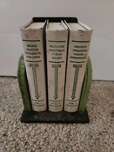 Libros de cocina vintage estilo lata estilo chef-an-ette ¡verde/negro y blanco! - Imagen 1 de 10
