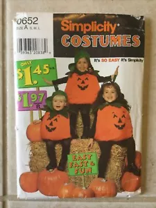 Disfraces de Halloween Simplicity Pattern #0652 años 90 sin cortar - Imagen 1 de 2