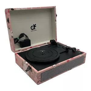 Danfi Audio Vinyl Record Player Bluetooth with Built-in Speakers Vintage Pink - Picture 1 of 11