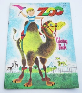 1961 Zoo Coloring Book 2948 Animals Unused Western Publishing Kids Visit - Picture 1 of 3