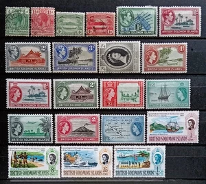 A256) British Solomon Islands early stamps MNHOG/MHOG/used - Picture 1 of 2