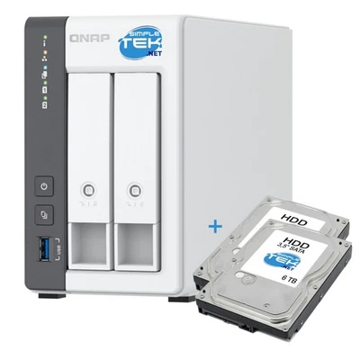 Qnap TS-216G Nas 2 Slot 3,5/2,5 " 2.5G Lan RJ-45 White With HDD 12TB (2x6TB) - Image 1 of 4