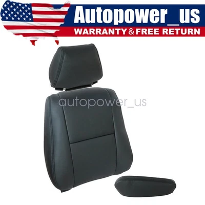 3PCS For 2007-2019 Mercedes-Benz Sprinter Driver Top Leather Seat Cover Black - Image 1 of 4