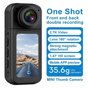 2.7K Thumb Camera WiFi Mini Body Camera Wearable Sports Action Camera Portable - Picture 1 of 15