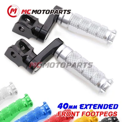 For Yamaha XSR 900 16-20 19 18 17 MCCP 40mm Extended SILVER Front Foot Pegs Foto 1 de 4
