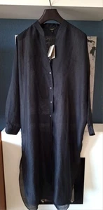 MASSIMO DUTTI, M, 38/40, Leinenhemd, Longbluse, Kaftan, Schwarz, Neu - Bild 1 von 5
