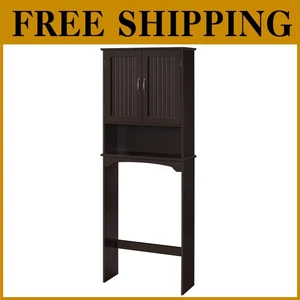 Bathroom Storage Rack with Adjustable Shelf, Espresso - Picture 1 of 11