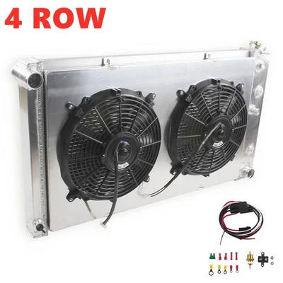 4Row Radiator&Fan+Relay For 1968 69 70 71 1972 Chevelle GTO Cutlass Lemans 7.4L - Image 1 of 4