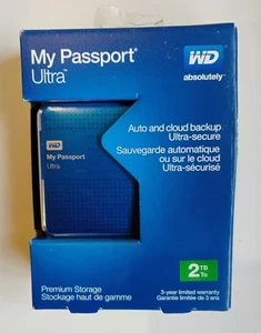 WD My Passport Ultra 2 TB copia de seguridad automática y en la nube almacenamiento premium Windows 8 CAJA ABIERTA - Imagen 1 de 12