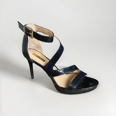 BCBGeneration BCBG Black Eddi Pumps High Heels Sandals Stiletto Leather Size 7.5 - Image 1 of 4